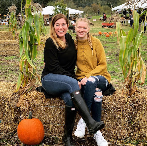 Melisa Wight and Daughter Pumpkin Patch