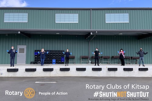 Rotary volunteers warehouse